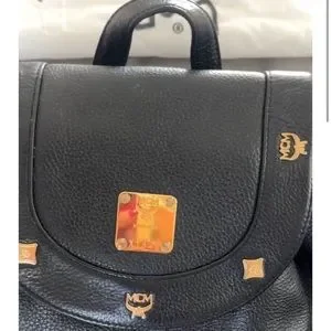 MGM | Bags | Mgm 0 Authentic Black Leather Backpack | Poshmark